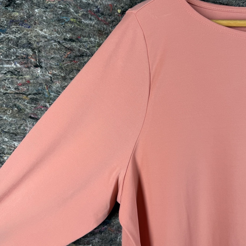 Alfani Tunic Top‎ Women XL Sunrise Coral 3/4 Sleeve Boat Neck Stretch - Picture 3 of 15
